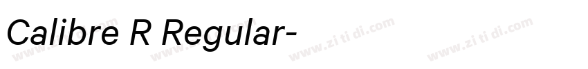 Calibre R Regular字体转换